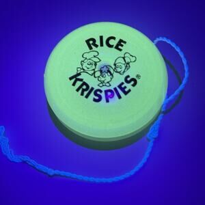 Vintage 1980s Duncan Glow "Rice Krispies" Glow-In-The Dark Advertising Yo-yo